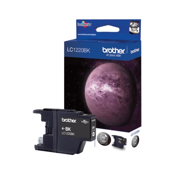 Brother LC1220BK Original Bl�kpatron Sort - Standard - 300 Sider