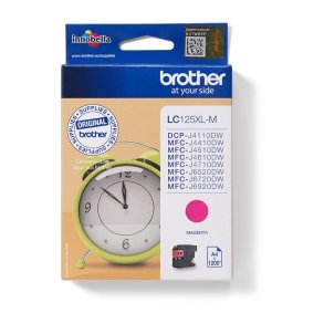 Brother LC125XLM Original Bl�kpatron Magenta - XXL - 1200 Sider