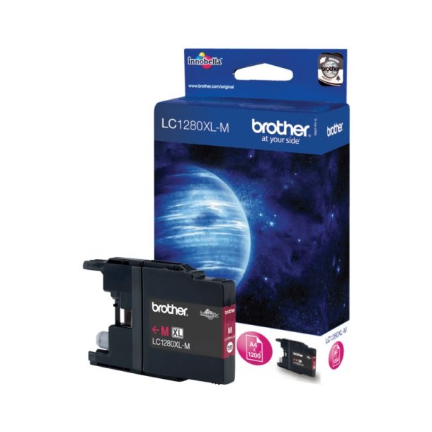 Brother LC1280XLM Original Bl�kpatron Magenta - XL - 1200 Sider