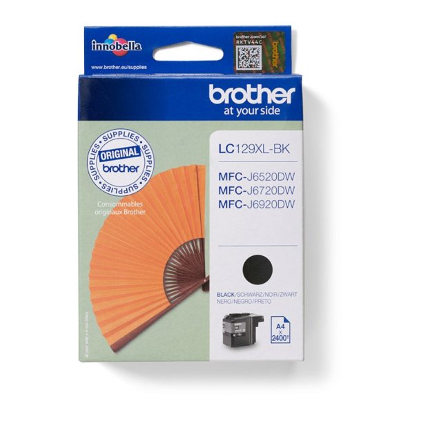 Brother LC129XLBK Original Bl�kpatron Sort - XL - 2400 sider