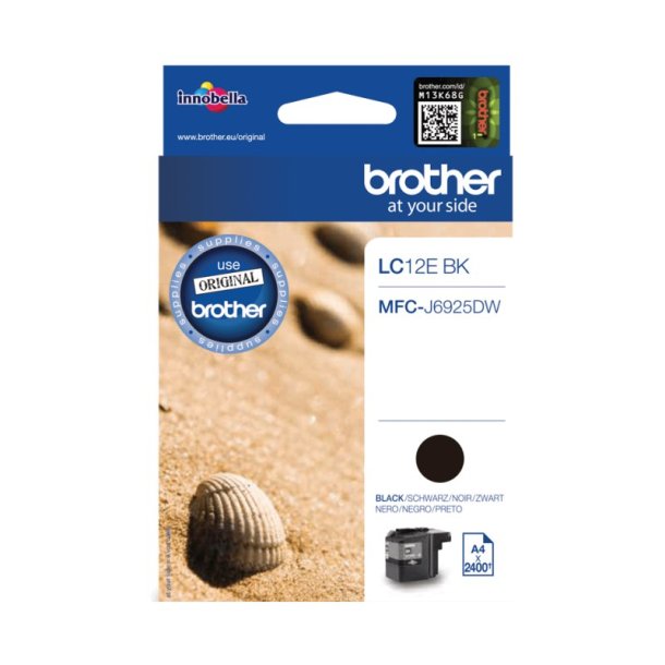 Brother LC12EBK Original Bl�kpatron Sort - Standard - 2400 sider