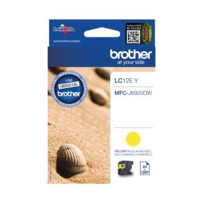 Brother LC12EY Original Bl�kpatron Gul - Standard - 1200 Sider
