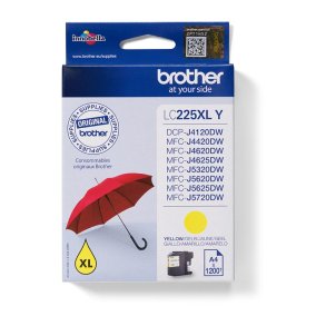 Brother LC225XLY Original Bl�kpatron Gul - XL - 1200 Sider