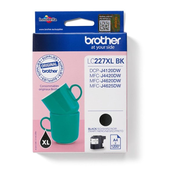 Brother LC227XLBK Original Bl�kpatron Sort - XL - 1200 Sider
