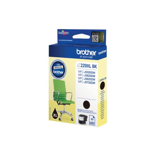 Brother LC229XLBK Original Bl�kpatron Sort - XL - 2400 sider