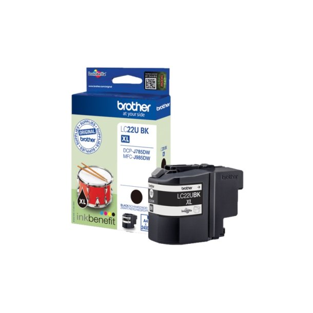 Brother LC22UBK Original Bl�kpatron Sort - XL - 2400 sider