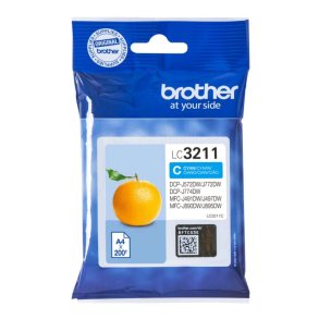 Brother LC3211C Original Bl�kpatron Cyan - Standard - 200 Sider