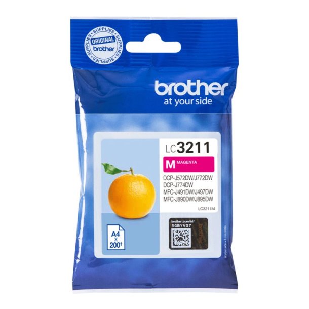 Brother LC3211M Original Bl�kpatron Magenta - Standard - 200 Sider