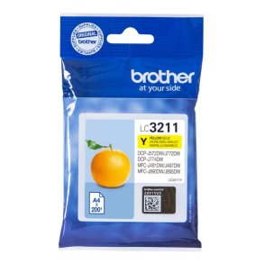 Brother LC3211Y Original Bl�kpatron Gul - Standard - 200 Sider