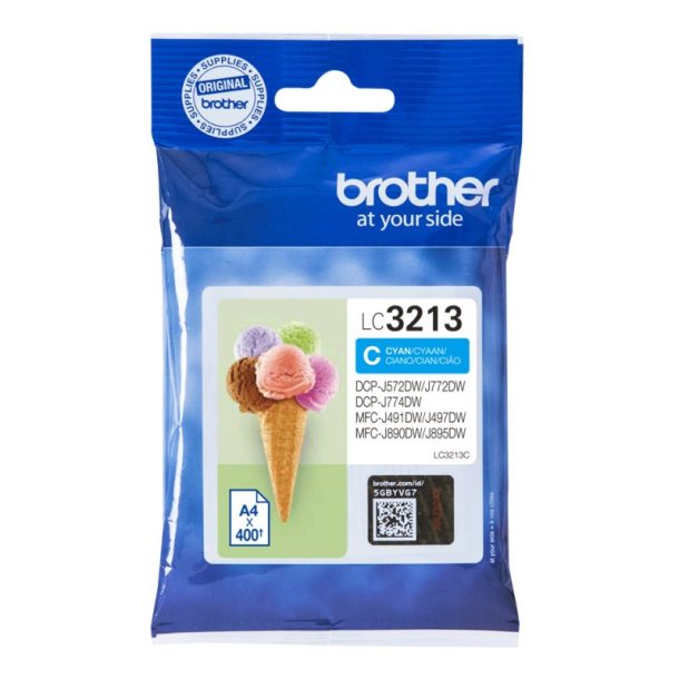 Brother LC3213C Original Bl�kpatron Cyan - XL - 400 Sider