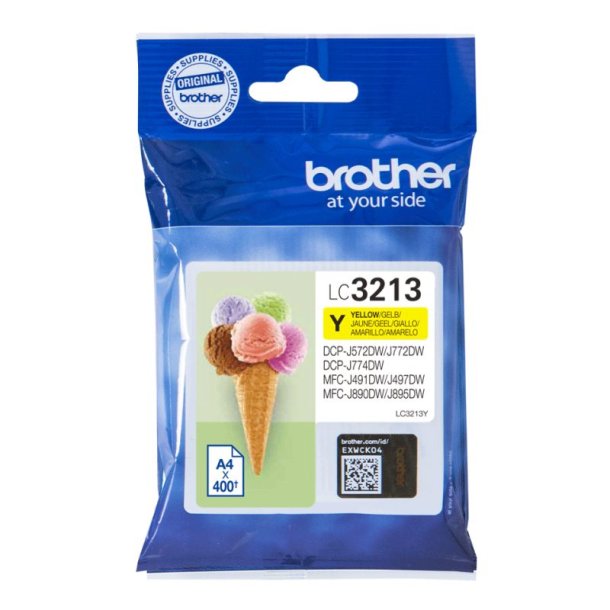Brother LC3213Y Original Bl�kpatron Gul - XL - 400 Sider