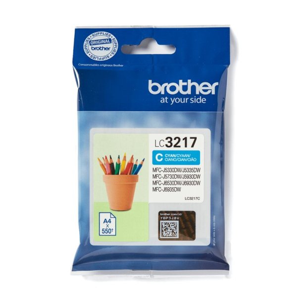 Brother LC3217C Original Bl�kpatron Cyan - Standard - 550 Sider