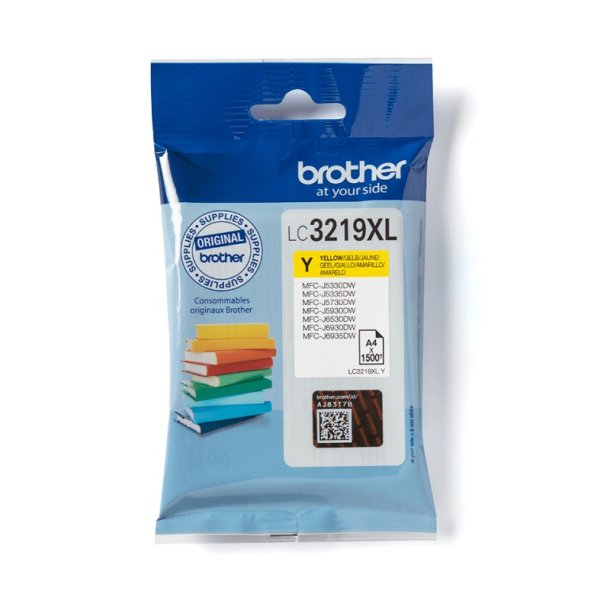 Brother LC3219XLY Original Bl�kpatron Gul - XL - 1500 Sider