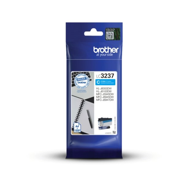 Brother LC3237C Original Bl�kpatron Cyan - Standard - 1500 Sider