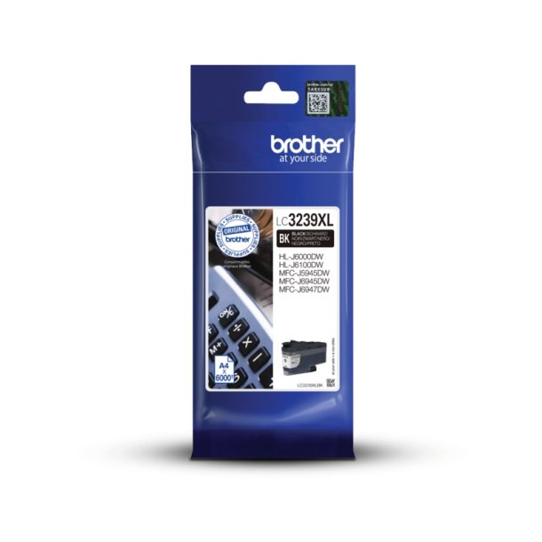 Brother LC3239XLBK Original Bl�kpatron Sort - XL - 6000 sider