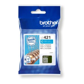 Brother LC421C Original Bl�kpatron Cyan - Standard - 200 Sider