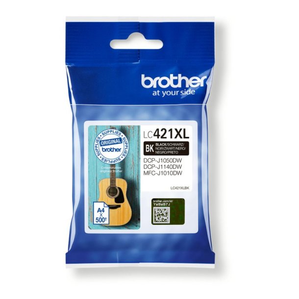 Brother LC421XLBK Original Bl�kpatron Sort - XL - 500 Sider