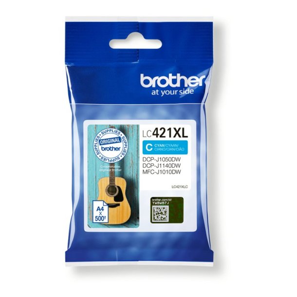 Brother LC421XLC Original Bl�kpatron Cyan - XL - 500 Sider