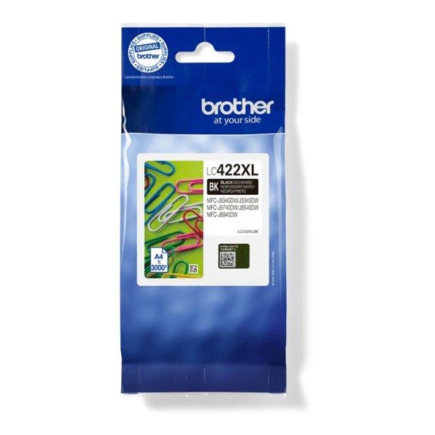 Brother LC422XLBK Original Bl�kpatron Sort - XL - 3000 sider