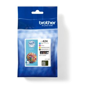 Brother LC424VAL Valuepack - Original Bl�kpatroner Sort, Bl�, Magenta, Gul