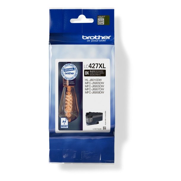 Brother LC427XLBK Original Bl�kpatron Sort - XL - 6000 Sider