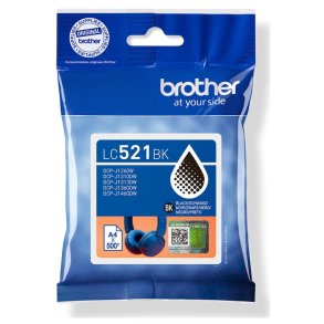 Brother LC521BK Original Bl�kpatron Sort - Standard - 500 Sider