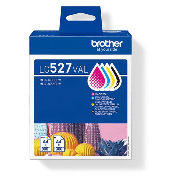 Brother LC527VAL Valuepack Original Bl�kpatroner Sort, Bl�, Magenta, Gul