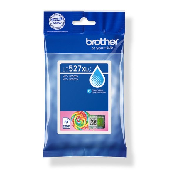 Brother LC527XLC Original Bl�kpatron Cyan - XL - 2000 Sider