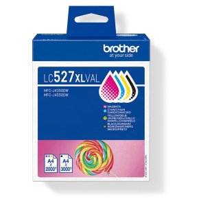 Brother LC527XLVAL Valuepack Original Bl�kpatroner Sort, Bl�, Magenta, Gul