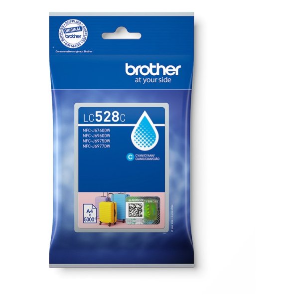 Brother LC528C Original Bl�kpatron Cyan - Standard - 5000 Sider