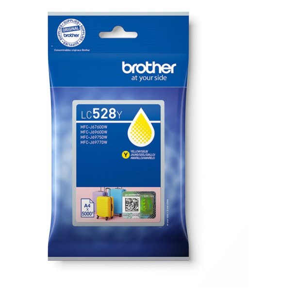 Brother LC528Y Original Bl�kpatron Gul - Standard - 5000 Sider