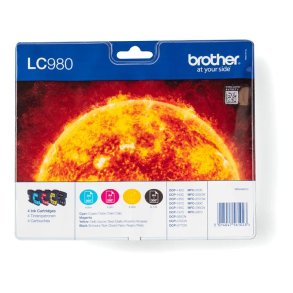 Brother LC980VALBP Valuepack Original Bl�kpatroner Sort, Bl�, Magenta, Gul