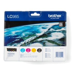 Brother LC985VALBP Valuepack - Original Bl�kpatroner Sort, Bl�, Magenta, Gul