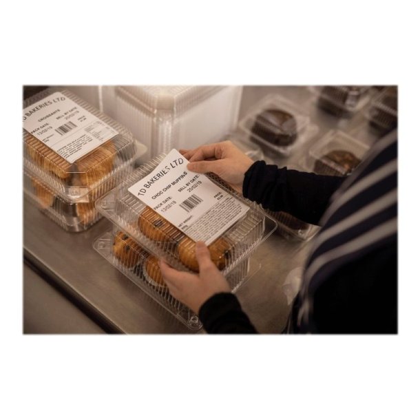 Brother BDE-1J152102-058 rulle - hvid - 152mmx102mm - udstansede - 85 stk. pr. Rulle