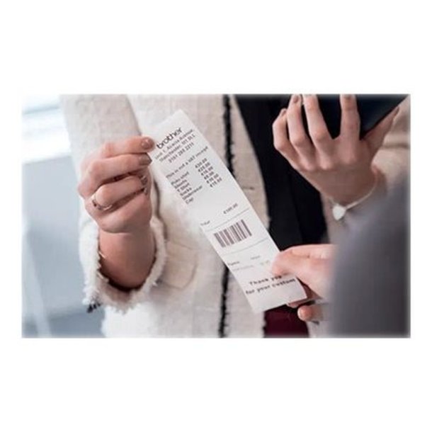 Brother BDL-7J000058-102 rulle - hvid - 58mmx101,6m - kvitteringsrulle - Thermo papir