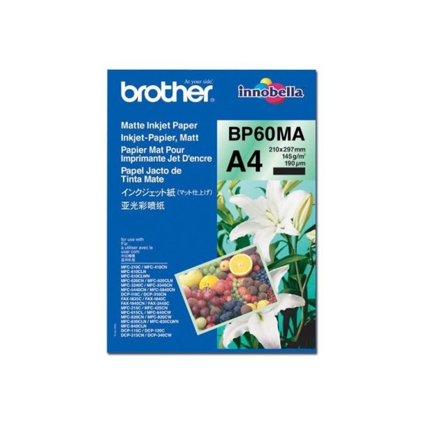 Brother BP60MA Matte Inkjet Paper - Mat - A4 (210x297 mm) - 145 g/m&sup2; - 25 ark papir