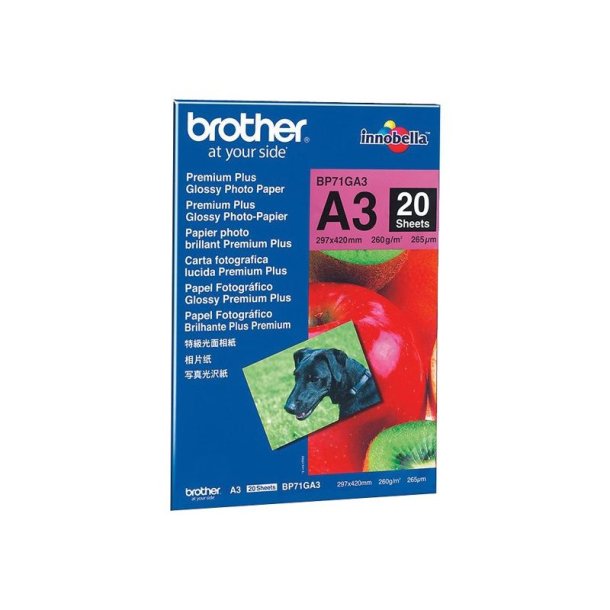 Brother Innobella Premium Plus - Fotopapir - A3 - Glossy - 260g - 20 ark.