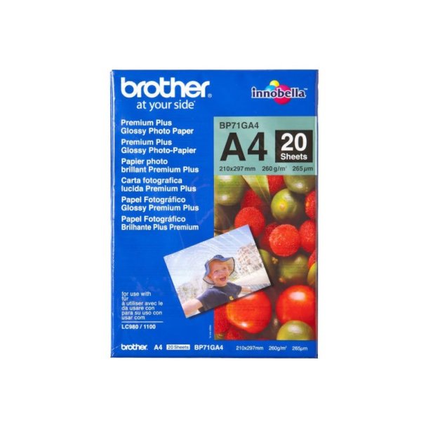 Brother Innobella Premium Plus - Fotopapir - A4 - Glossy - 260g - 20 ark.