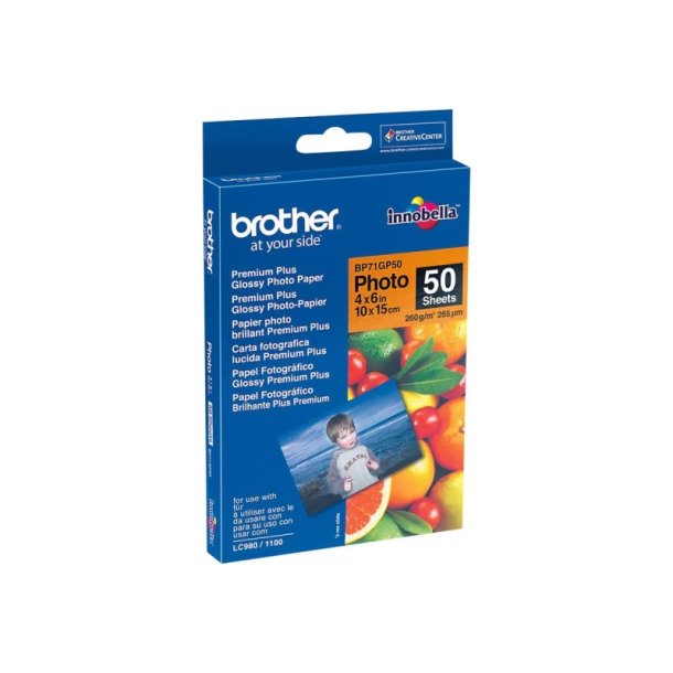 Brother Fotopapir - 10x15 cm - Glossy - 260g - 50 ark.