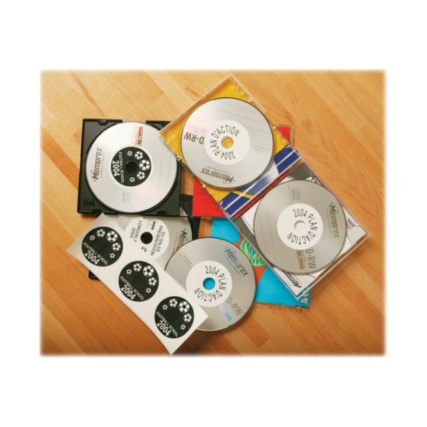 Brother DK-11207 tape - sort tekst p� hvid - � 58mm - CD/DVD Plast label - 100 stk. pr. rulle