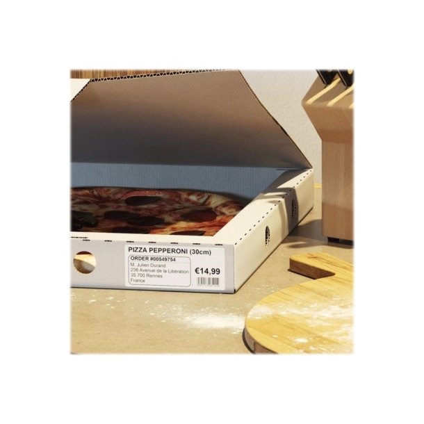 Brother DK-11208 tape - sort tekst p hvid - 38x90mm - adresse labels - 400 stk. pr. rulle