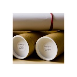 Brother DK-11218 tape - sort tekst p hvid - 24mm - runde udstansede - 1000 stk. pr. rulle