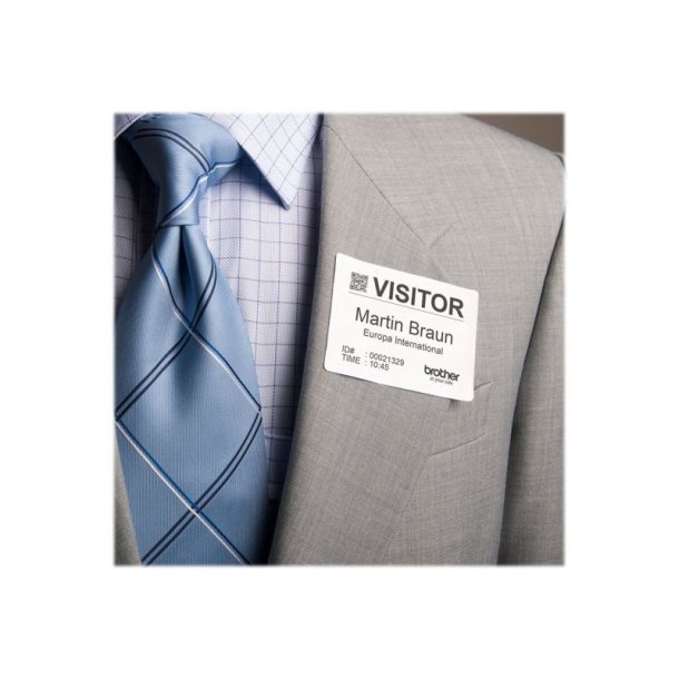 Brother DK-44605 tape - sort p gul - 60mmx86mm - udstansede aftagelig label - 260 stk. pr. rulle