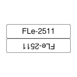 Brother FLe-2511 tape - Sort tekst p hvid - 21mmx45mm - udstansede - ulamineret - 72 labels