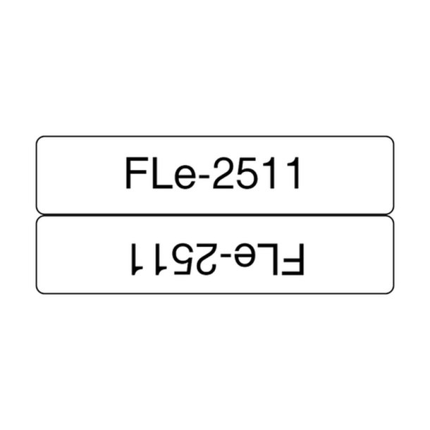 Brother FLe-2511 tape - Sort tekst p hvid - 21mmx45mm - udstansede - ulamineret - 72 labels