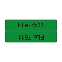 Brother FLe-7511 tape - Sort tekst p grn - 21mmx45mm - udstansede - ulamineret - 72 labels