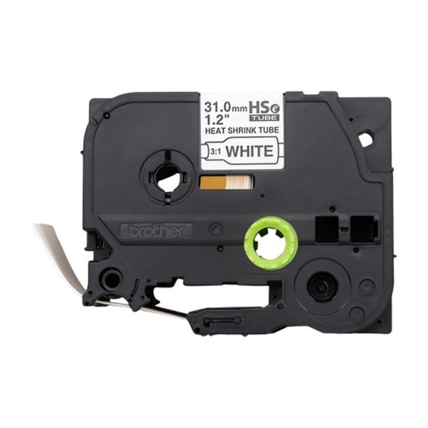 Brother Hse-261E tape - sort tekst p hvid - 31mmx1,5m - Krympeflex