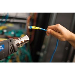 Brother Hse-611E tape - sort tekst p gul - 5,2mmx1,5m - Krympeflex