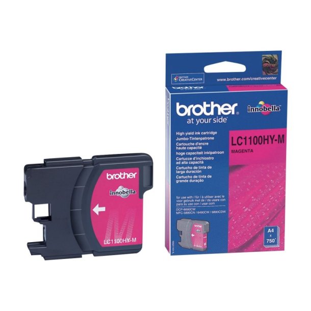 Brother LC1100HYM - original - Hjt (XL) udbytte - 750 Sider ved 5% dkning - Magenta - 1 stk.