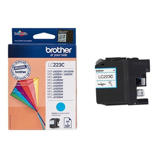 Brother LC223C - original - 550 Sider ved 5% dkning - Cyan - 1 stk.